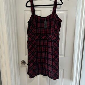 Torrid Red and Black Plaid knit Dress